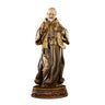 8 inch hand-painted Padre Pio statue in Capuchin habit for Catholic home altar and religious decor