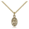 14kt Gold Filled Our Lady of Czestochowa Black Madonna Medal Necklace 1/2 x 1/4 inch on 18 inch chain by Bliss