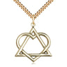 14kt Gold Filled Adoption Heart Catholic Necklace 1-1/8x1 inch pendant 24 inch chain Bliss