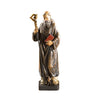 8 inch hand-painted resin St. Benedict statue holding Rule and cross by RosaryCard