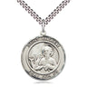 Sterling Silver St. Andrew the Apostle Medal Necklace 1 x 5/8 inch on 24 inch Chain by Bliss