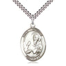 Sterling Silver St. Andrew the Apostle Medal Necklace 1 x 3/4 inch pendant on 24 inch chain by Bliss