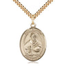 14kt Gold Filled St. Albert the Great Medal Necklace 1 x 3/4 inch pendant on 24 inch chain by Bliss