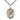 Sterling silver St. Agatha medal necklace 1 x 3/4 inch pendant with 24 inch chain by Bliss Manufacturing