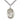 Sterling silver St. Boniface patron saint medal necklace 1x3/4 inch on 24 inch chain by Bliss