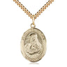 14kt Gold Filled St. Frances Cabrini Patron Saint Medal Necklace 1 x 3/4 inch with 24 inch chain by Bliss