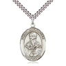 Sterling silver St. Alexander Sauli patron saint medal necklace with 24-inch chain by Bliss