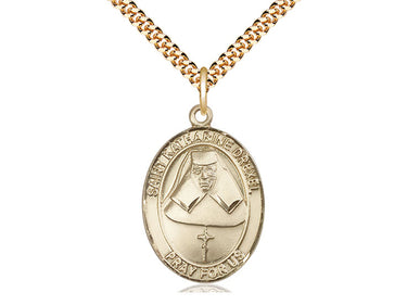 14kt Gold Filled St. Katharine Drexel Patron Saint Medal Necklace 1 x 3/4 inches on 24 inch chain by Bliss