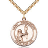 14kt Gold Filled St. Bernadette Patron Saint Medal Necklace 1 x 5/8 inch with 24 inch Chain by Bliss