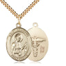 14kt Gold Filled St. Camillus of Lellis patron saint medal necklace 1 x 3/4 on 24 inch chain by Bliss