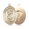 14kt Solid Gold St. Christopher Paratrooper Medal Pendant 1 x 3/4 inches handcrafted by Bliss