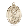 14kt Solid Gold St. Christopher Medal Pendant 1 inch x 3/4 inch by Bliss Manufacturing