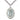 Sterling silver St. Christopher white border patron saint medal necklace with 24-inch chain, 1 x 3/4 inch by Bliss