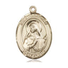 14kt Solid Gold St. Dorothy Patron Saint Medal Pendant 1 x 3/4 Handcrafted by Bliss