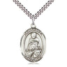 Sterling Silver St. Daniel Patron Saint Medal Necklace 1 inch by 3/4 inch with 24 inch Chain by Bliss