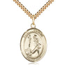 14kt Gold Filled St. Dominic de Guzman Patron Saint Medal Necklace 1x3/4 inch with 24 inch chain by Bliss