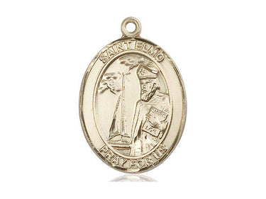14kt solid gold St. Elmo patron saint medal pendant 1 inch by 3/4 inch by Bliss