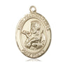 14kt Solid Gold St. Francis Xavier Patron Saint Medal Pendant 1 inch x 3/4 inch by Bliss