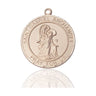 14kt solid gold St. Gabriel the Archangel medal pendant, handcrafted by Bliss Manufacturing USA, patron of messengers
