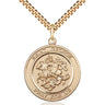 14kt Gold Filled St. George Dragon Slayer Patron Saint Medal Necklace 1 x 5/8 Pendant 24 Inch Chain by Bliss