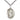 Sterling Silver St. Genevieve Patron Saint Medal Necklace 1 x 3/4 inches with 24 inch chain by Bliss Manufacturing USA