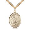 14kt Gold Filled St. Gerard Majella Catholic patron saint medal necklace 1 inch 24 inch curb chain Bliss USA