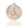 14kt Solid Gold Medium St. Gerard Patron Saint Medal Pendant 1 x 5/8 inch Handcrafted by Bliss