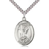 Sterling Silver St. Helen Catholic Medal Necklace 1 inch on 24 inch chain by Bliss Manufacturing