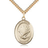 14kt gold filled Holy Spirit dove pendant necklace 1 x 3/4 inches with 24 inch chain by Bliss Manufacturing