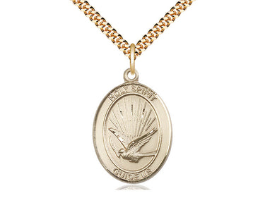 14kt gold filled Holy Spirit dove pendant necklace 1 x 3/4 inches with 24 inch chain by Bliss Manufacturing