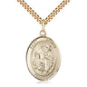 14kt Gold Filled St. James the Greater Patron Saint Medal Necklace 1x3/4 inch with 24 inch Chain by Bliss