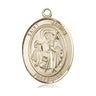 14kt Solid Gold St. James the Greater Patron Saint Medal Pendant 1x3/4 inch by Bliss Manufacturing