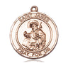 14kt Solid Gold St. James the Greater Patron Saint Medal Pendant 1x5/8 inch by Bliss Manufacturing