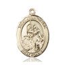 14kt Solid Gold St. Joan of Arc National Guard Medal Pendant 1 inch by 3/4 inch handcrafted by Bliss