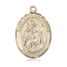 14kt Solid Gold St. John the Baptist Patron Saint Medal Pendant 1x3/4 inches by Bliss Manufacturing