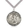 Sterling Silver St. John the Baptist Patron Saint Medal Necklace with 24 inch chain by Bliss