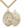 14kt Gold Filled St. Joseph of Cupertino Patron Saint Medal Necklace 1x3/4 inches 24 inch chain Bliss USA