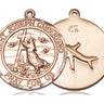 14kt Solid Gold St. Joseph of Cupertino Patron Saint Medal Pendant 1x5/8 inches Bliss USA handcrafted