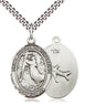 Sterling Silver St. Joseph of Cupertino Patron Saint Medal Necklace 1x3/4 inch Medium with 24 inch Chain by Bliss USA