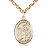 14kt Gold Filled St. Joseph Patron Saint Medal Necklace 1x3/4 inch with 24 inch Chain by Bliss