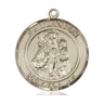 14kt Solid Gold St. Joseph Patron Saint Medal Pendant 1x5/8 inch handcrafted by Bliss Manufacturing USA