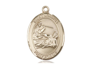 14kt Solid Gold St. Joshua Medal Pendant 1 x 3/4 inch Handcrafted by Bliss Manufacturing USA