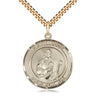 14kt Gold Filled St. Jude Patron Saint Medal Necklace 1 inch by 5/8 inch with 24 inch chain by Bliss