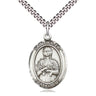 Sterling silver St. Kateri Tekakwitha patron saint medal necklace 1x3/4 inch with 24 inch chain by Bliss