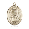 14kt solid gold St. Louise de Marillac patron saint medal pendant, 1 x 3/4 inches, handcrafted by Bliss