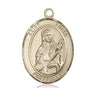 14kt solid gold St. Lucia of Syracuse patron saint medal pendant 1 x 3/4 inch by Bliss Manufacturing