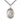 Sterling Silver St. Lucia of Syracuse Patron Saint Medal Necklace 1 x 3/4 inch with 24 inch chain by Bliss