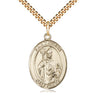 14kt Gold Filled St. Kilian patron saint medal necklace with 24 inch chain by Bliss Manufacturing