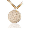 14kt Gold Filled St. Luke the Apostle Patron Saint Medal Necklace, 1x5/8 inch medium pendant on 24 inch chain, handcrafted by Bliss