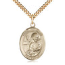 14kt Gold Filled St. Mark the Evangelist Catholic patron saint medal necklace with 24 inch chain by Bliss
